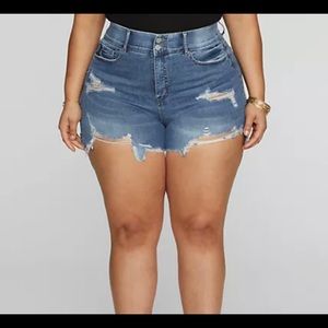 Plus sized denim shorts